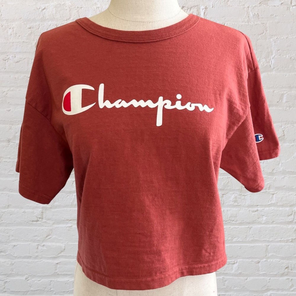 Champion women's crop top dark orange t-shirt